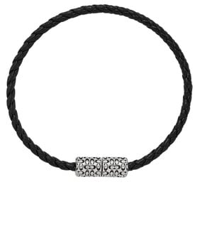 Quilted C Leather Bracelet