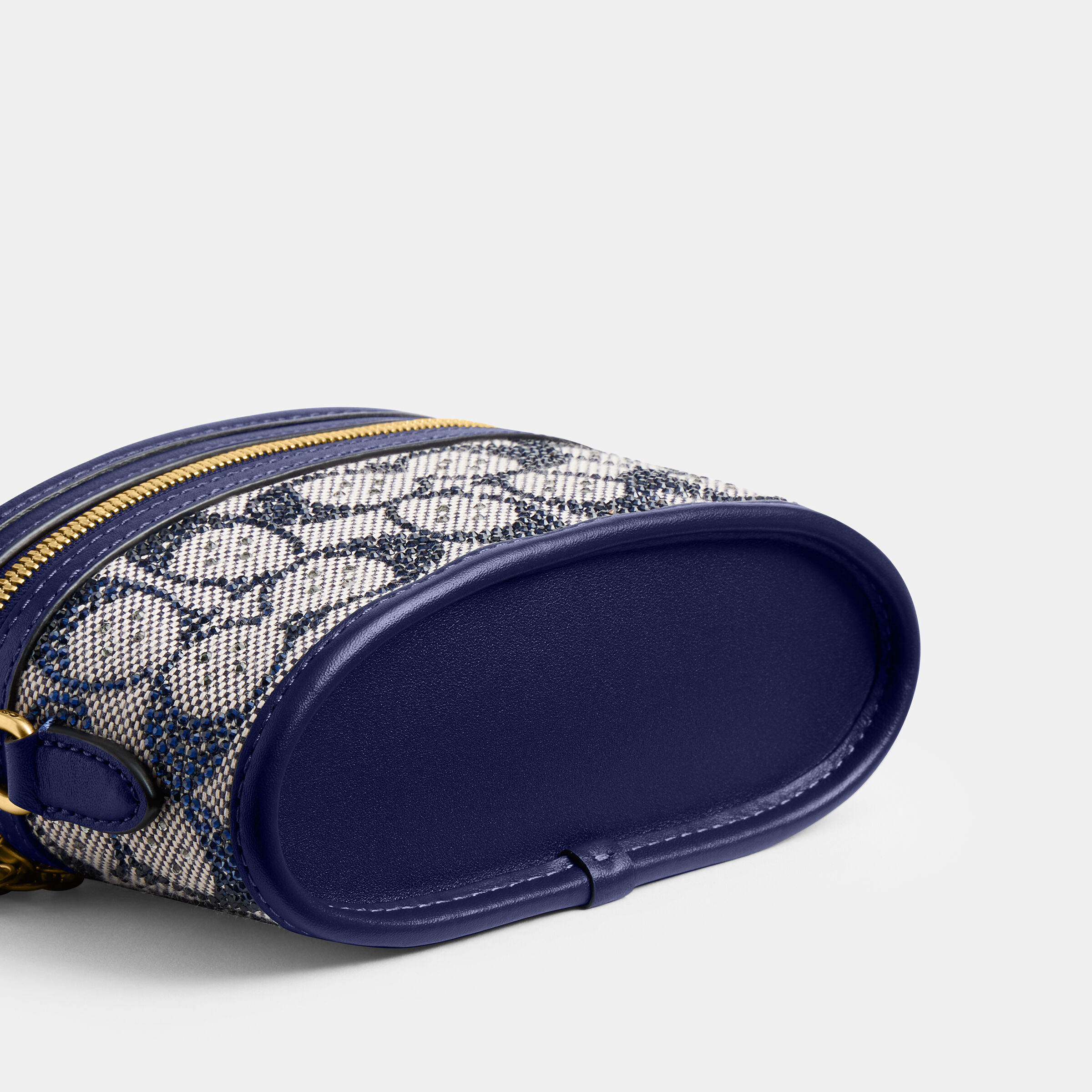 Buy COACH Crystal Signature Jacquard Trail Bag 15 Blue Online in