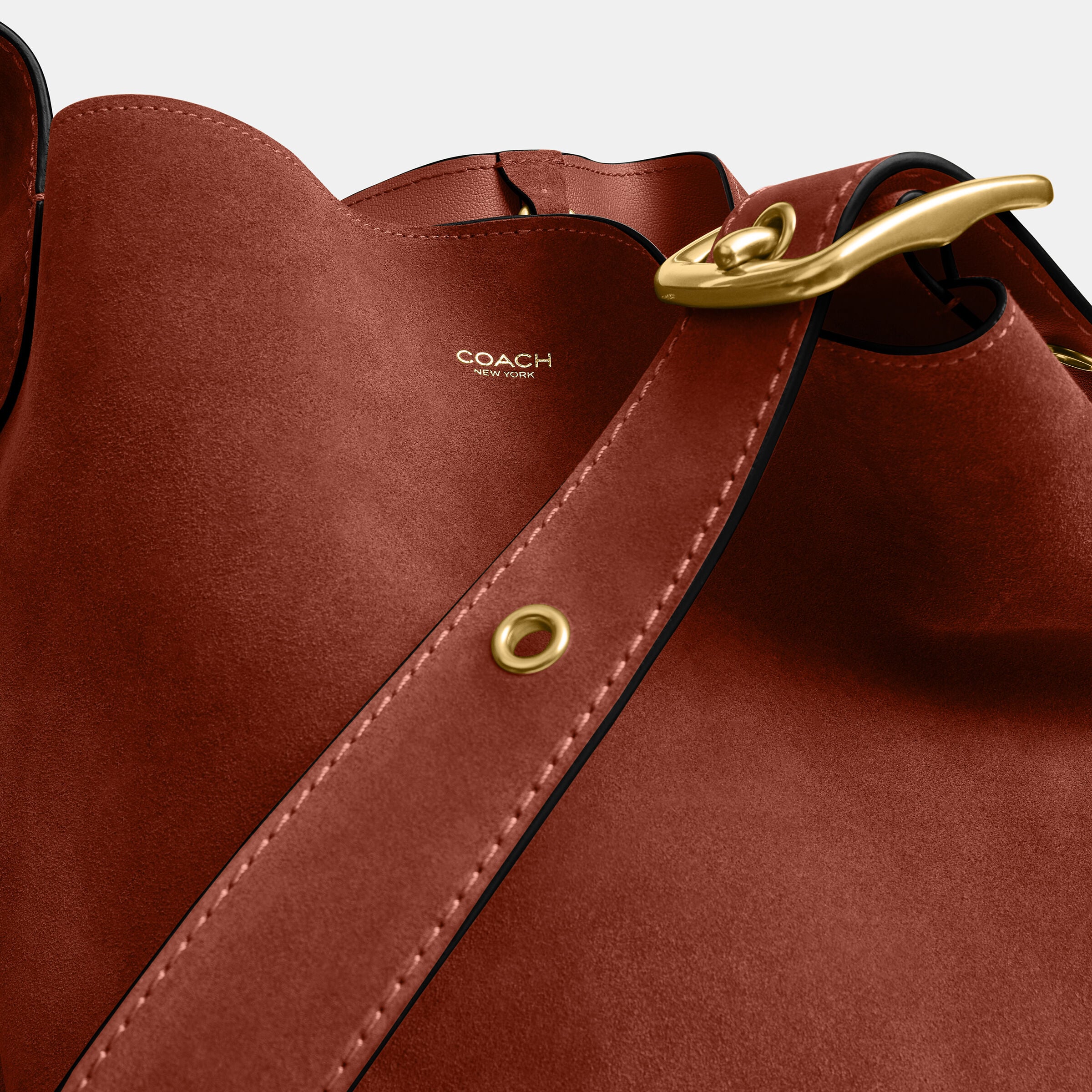 Buy COACH Bleecker Bucket Bag MEDIUM BROWN Online in UAE