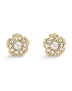 Pavé Tea Rose Stud Earrings