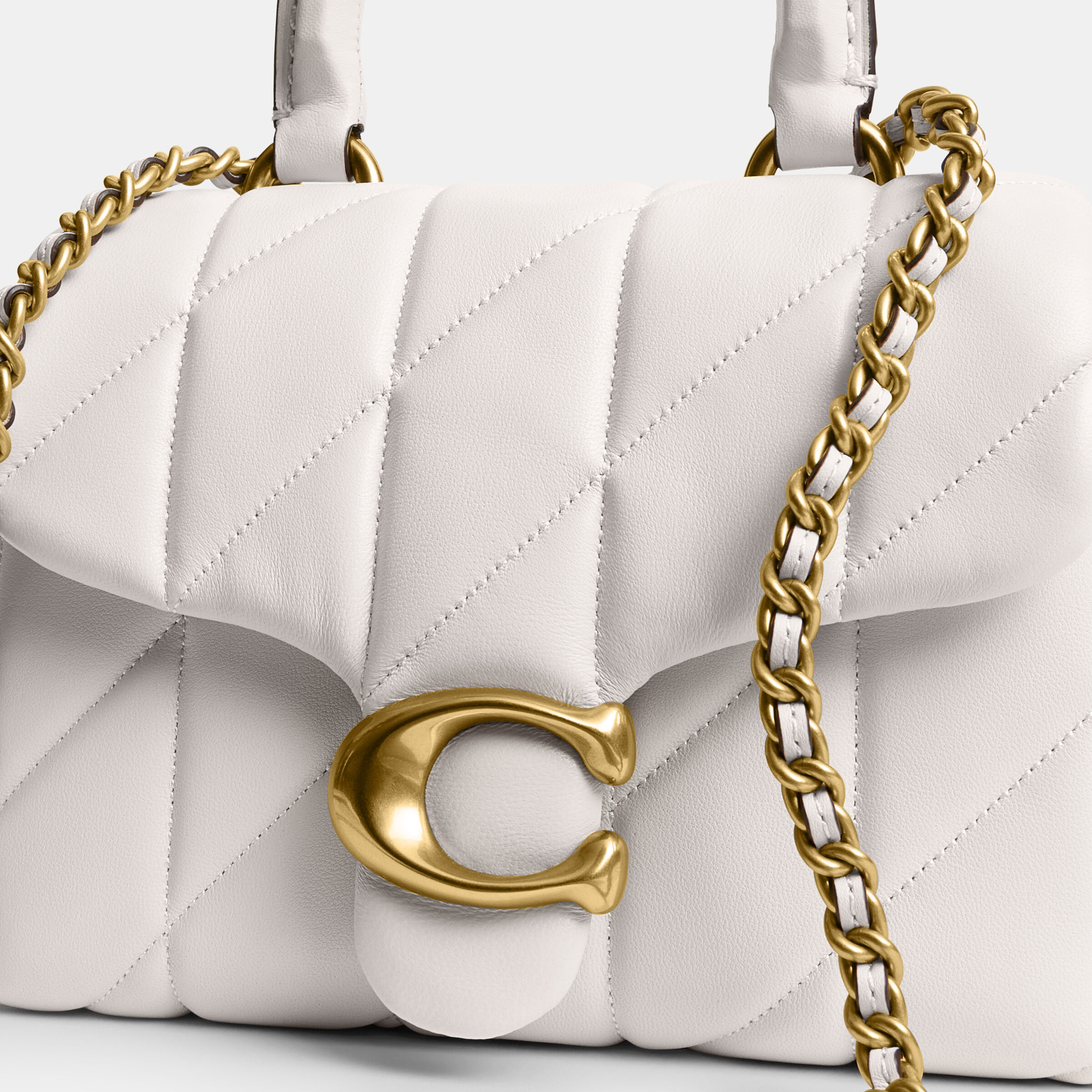 Buy COACH Tabby Top Handle Bag With Quilting WHITE Online in UAE
