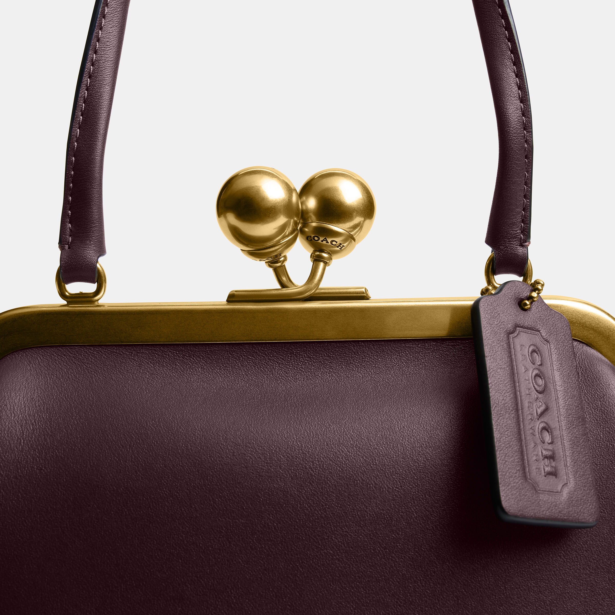 Buy COACH Kisslock Frame Bag 16 Dark Purple Online in Kuwait