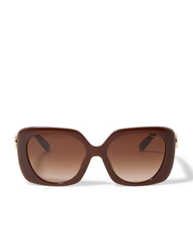 Maxi Sculpted C Oversized Square Sunglasses