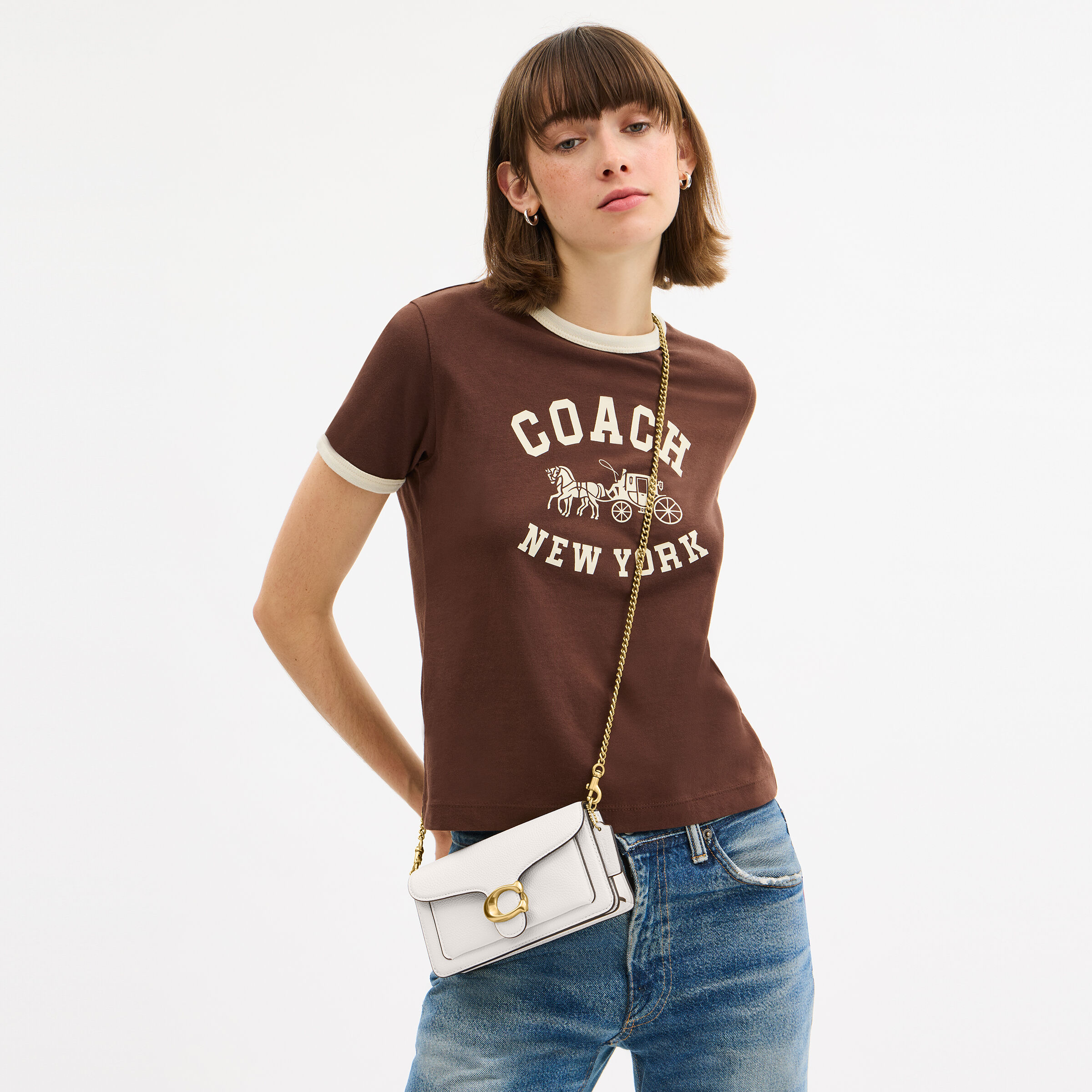 Buy COACH Tabby Chain Crossbody Bag 19 WHITE Online in UAE