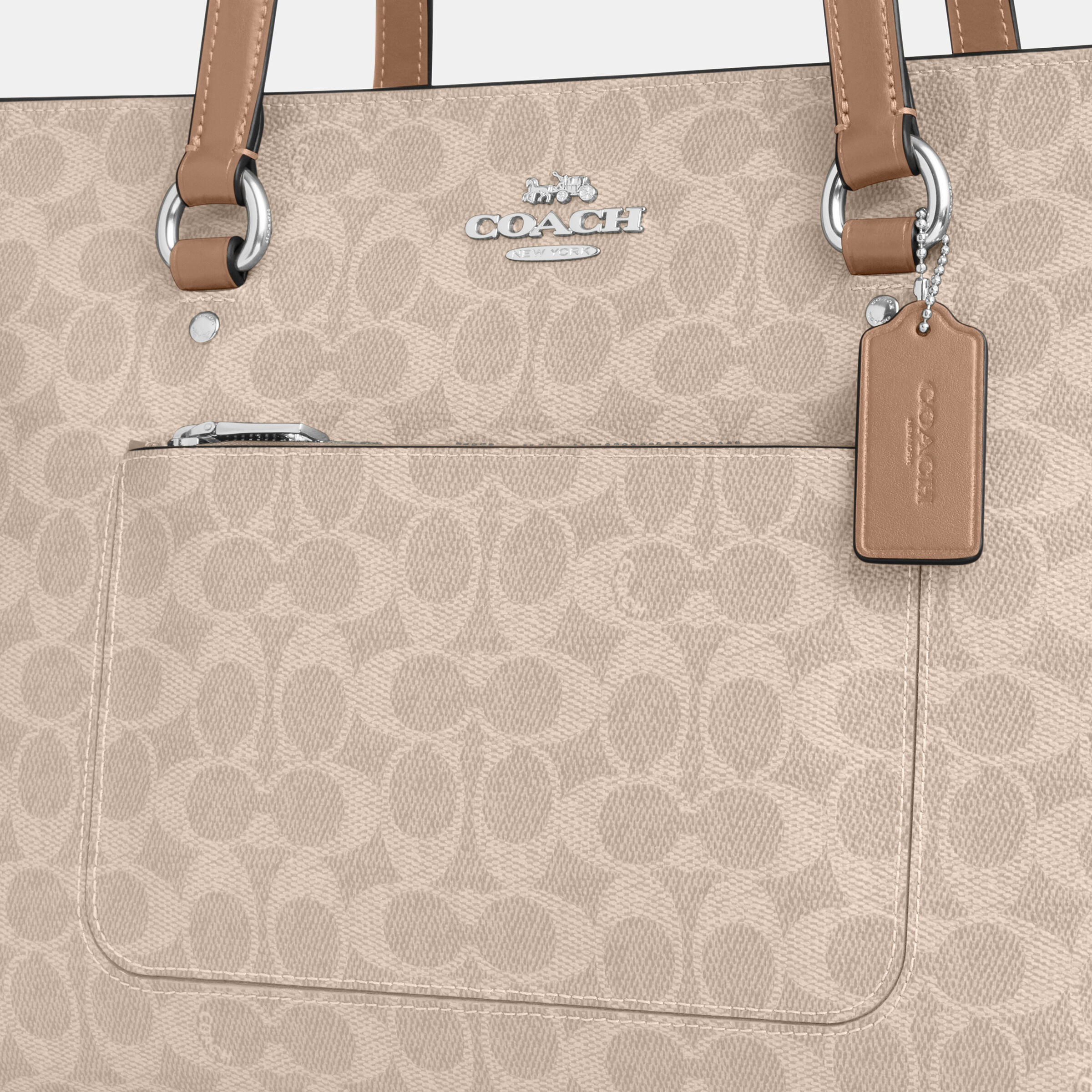 Buy COACH Station Tote Bag In Signature Canvas BEIGE Online in UAE