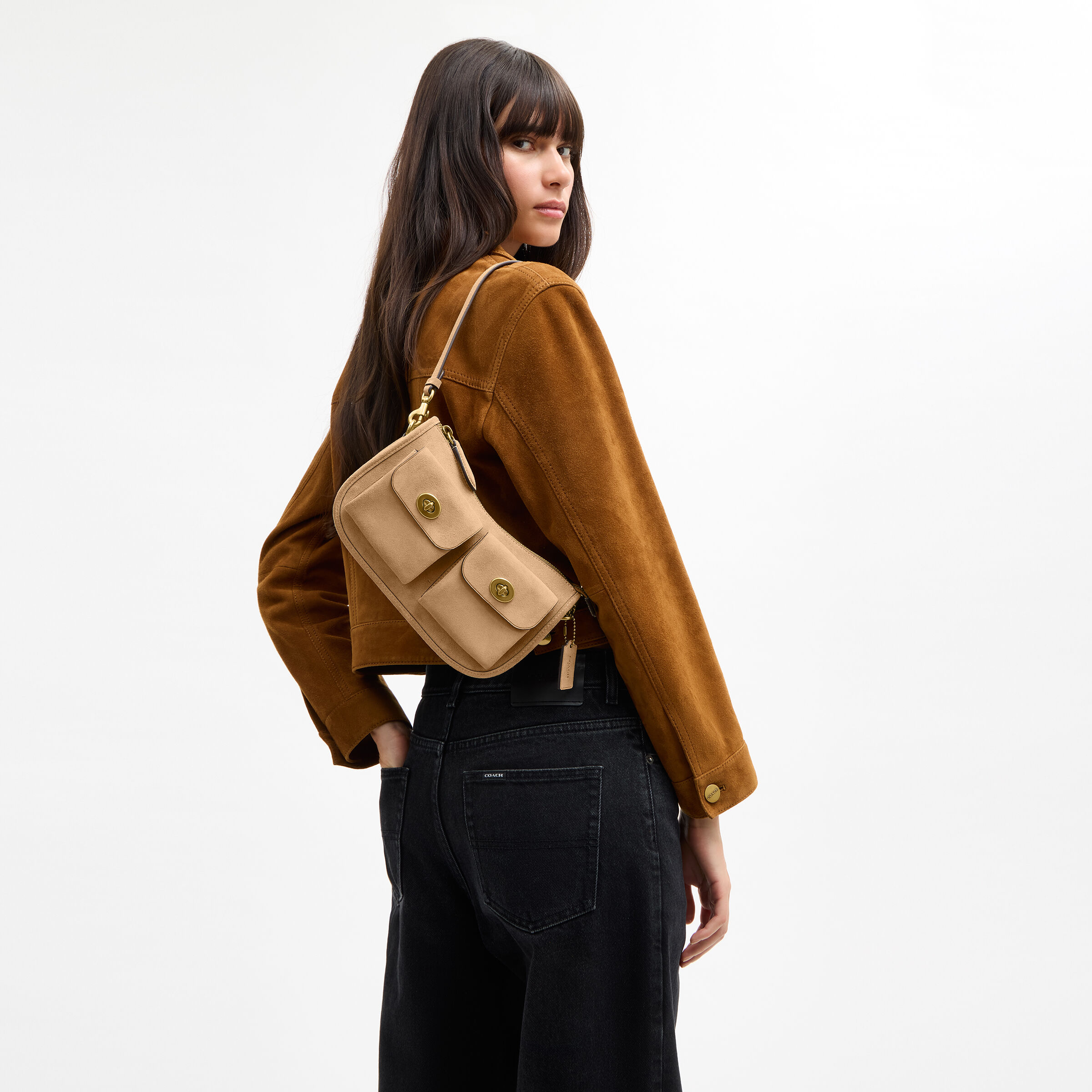 Buy COACH Twin Turnlock Waverly Bag Brown Online in UAE