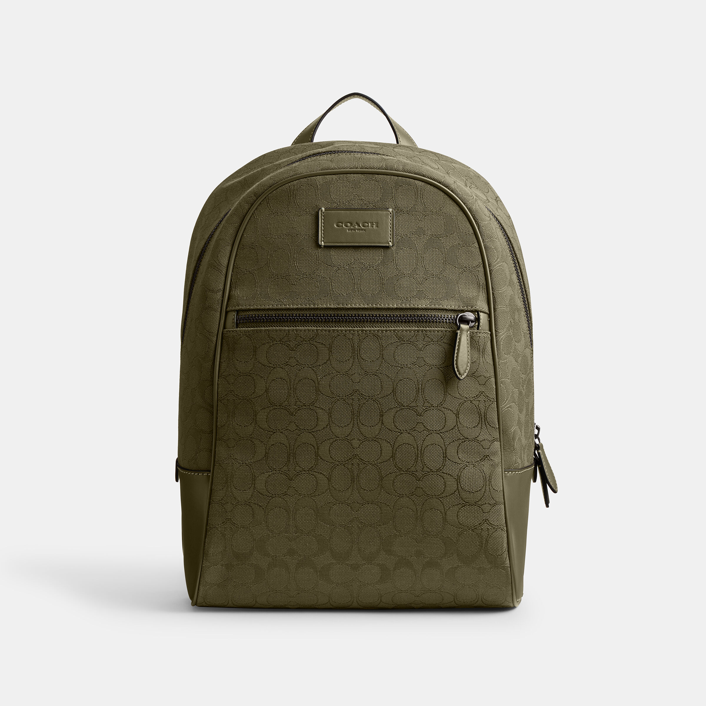 Buy COACH Theo Backpack In Signature Jacquard 27 Green Online in UAE