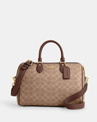 حقيبة ساتشيل روان كبيرة قماش قنب ناعم بشعار الماركة