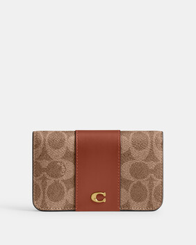 Essential Slim Card Case In Signature Canvas