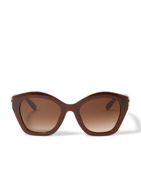 Maxi Sculpted C Oversized Geometric Sunglasses