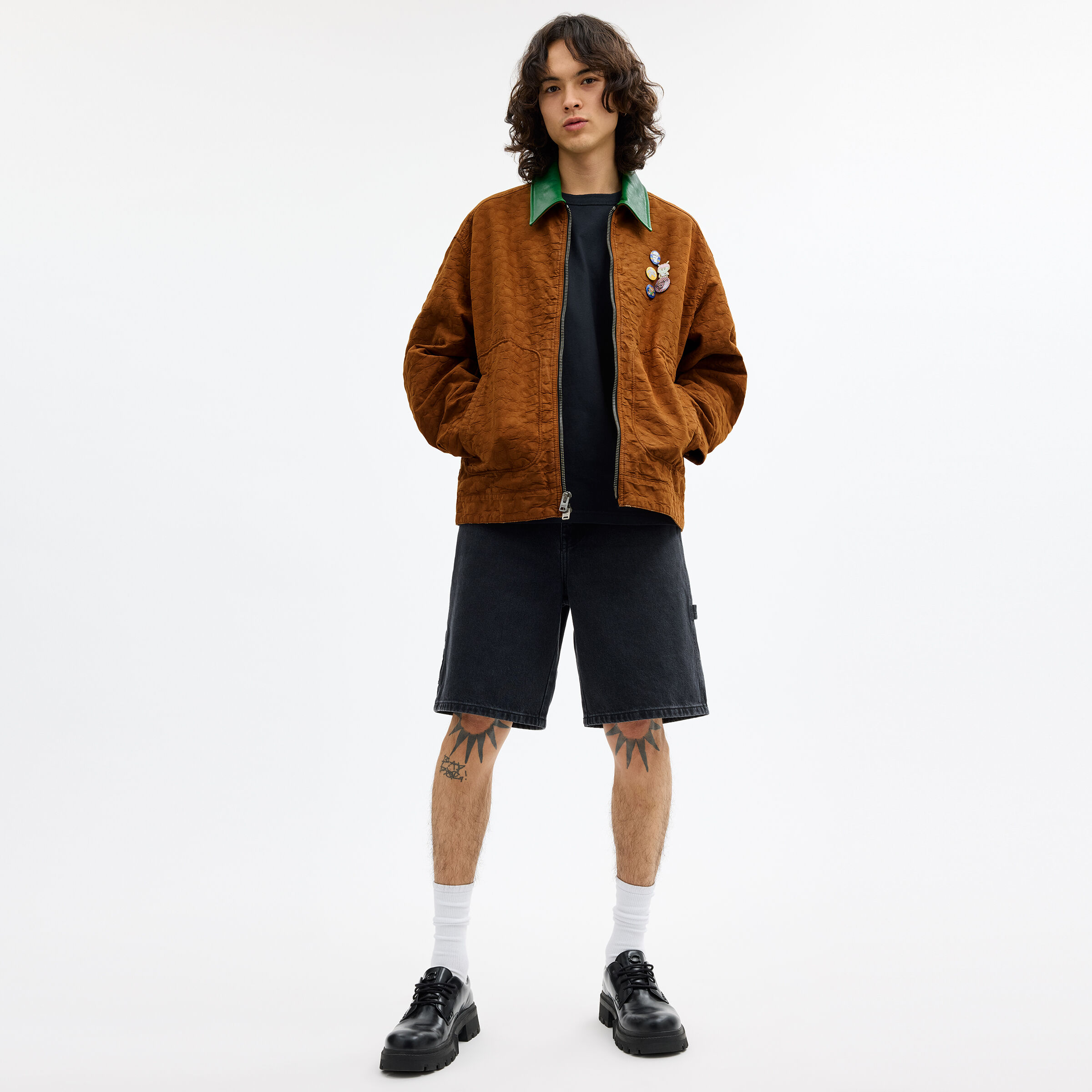 Buy COACH Brain Dead Zip Front Blouson Brown Online in UAE