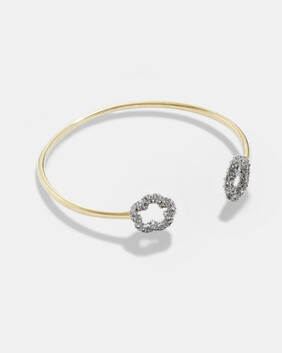 Pavé Tea Rose Open Cuff Bracelet