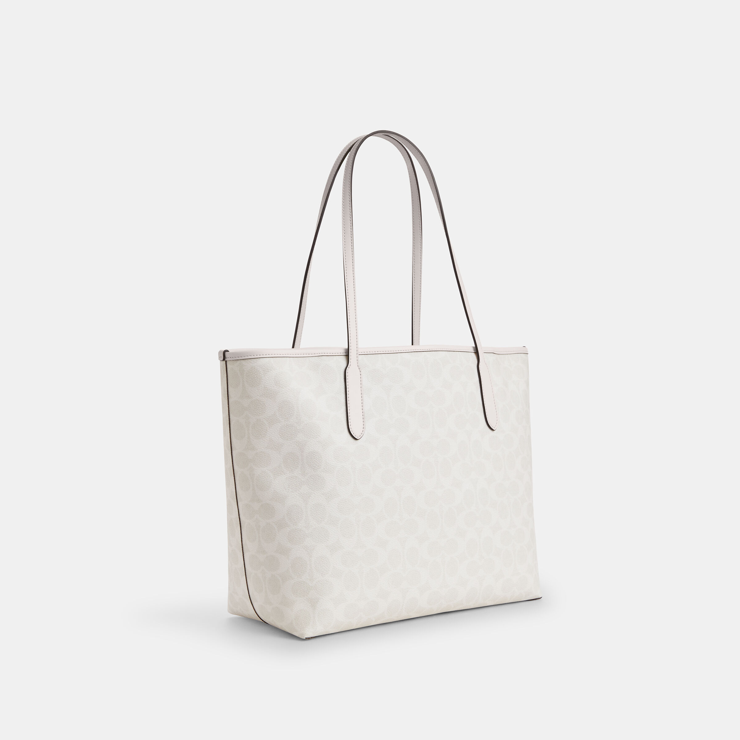 Buy COACH City Tote Bag In Signature Canvas WHITE Online in UAE