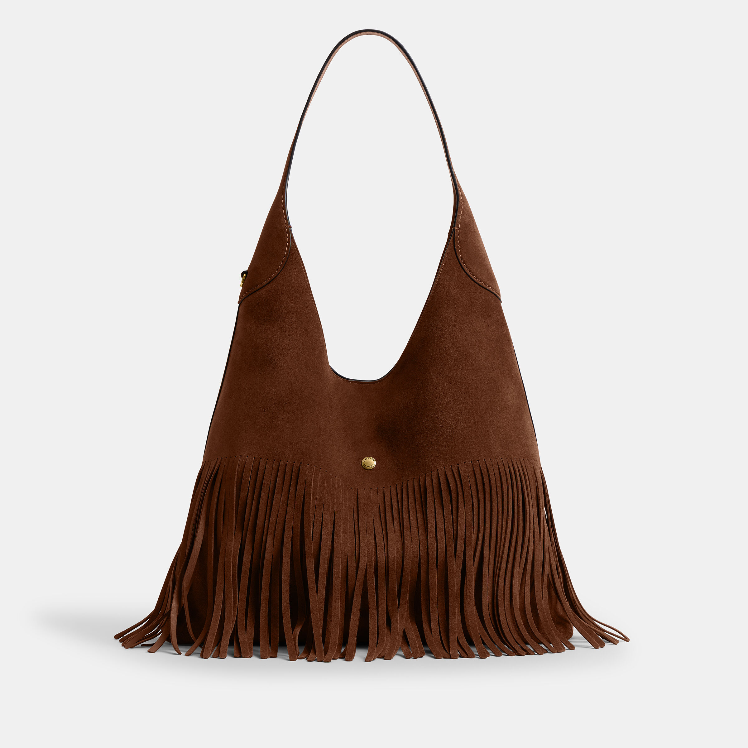 Buy COACH Brooklyn Shoulder Bag 39 With Fringe Brown Online in Kuwait