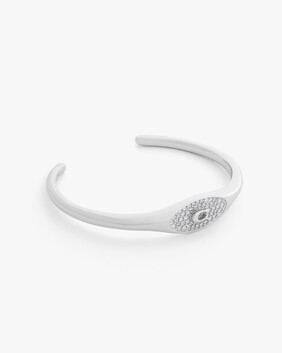 Signature C Pavé Signet Cuff Bracelet