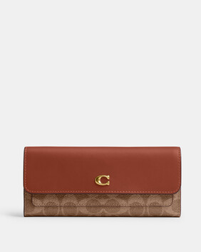 Mila Long Flap Wallet In Signature Canvas