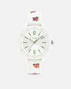 Coach Kitt Chalk Resin Analog Watch With White Dial, 35.4mm