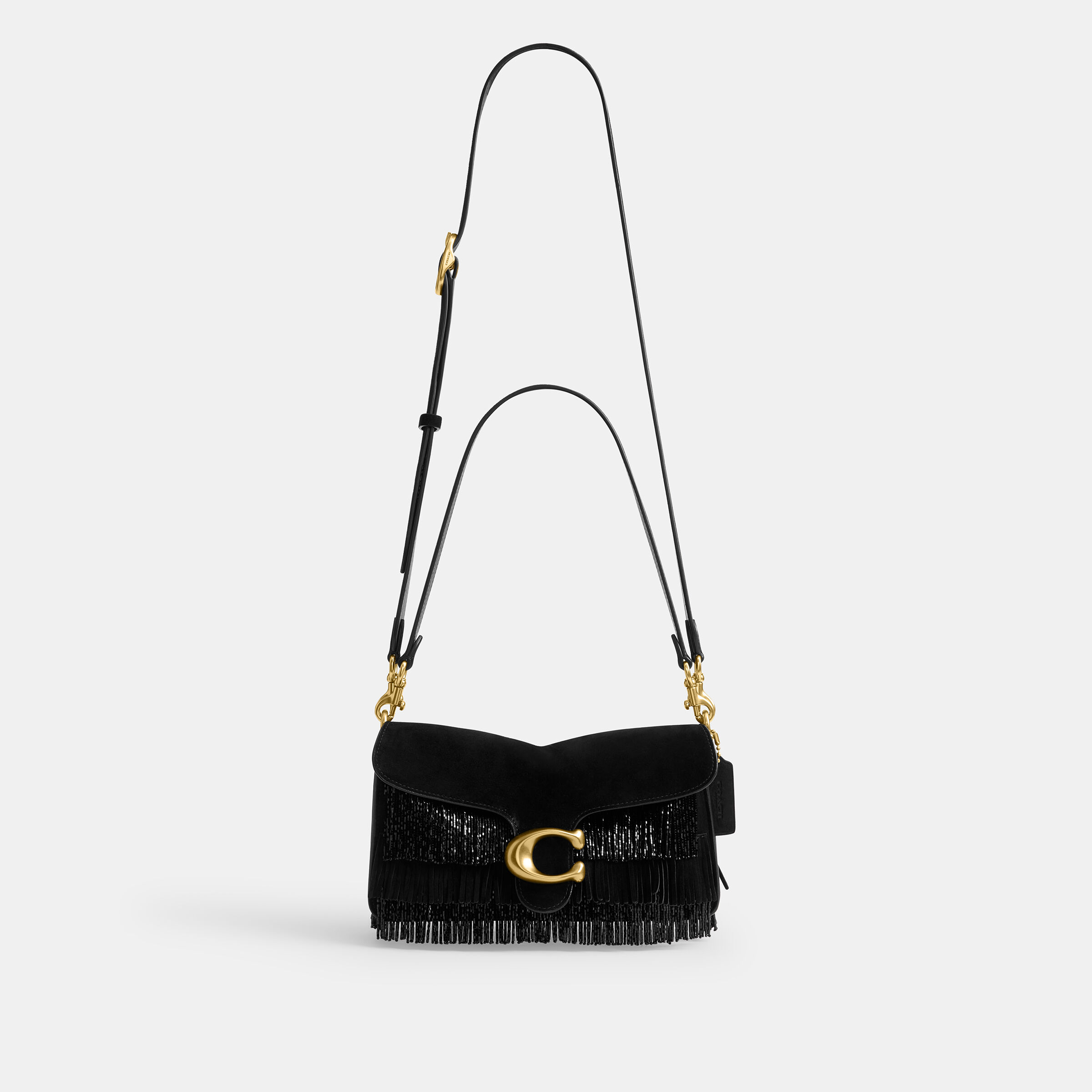 バッグ COACH y2k Shoulder Bag with Tassel black Buy COACH Crystal Beaded Fringe Tabby Shoulder Bag 26 Black Online