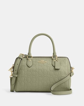 Rowan Satchel Bag In Signature Leather