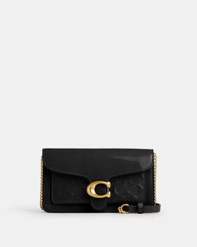 Tabby Chain Clutch In Signature Leather