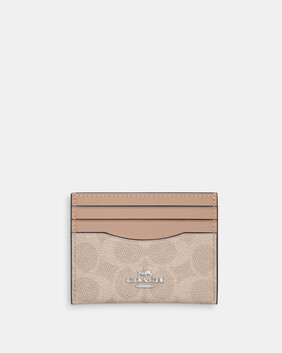Slim Id Card Case In Signature Canvas