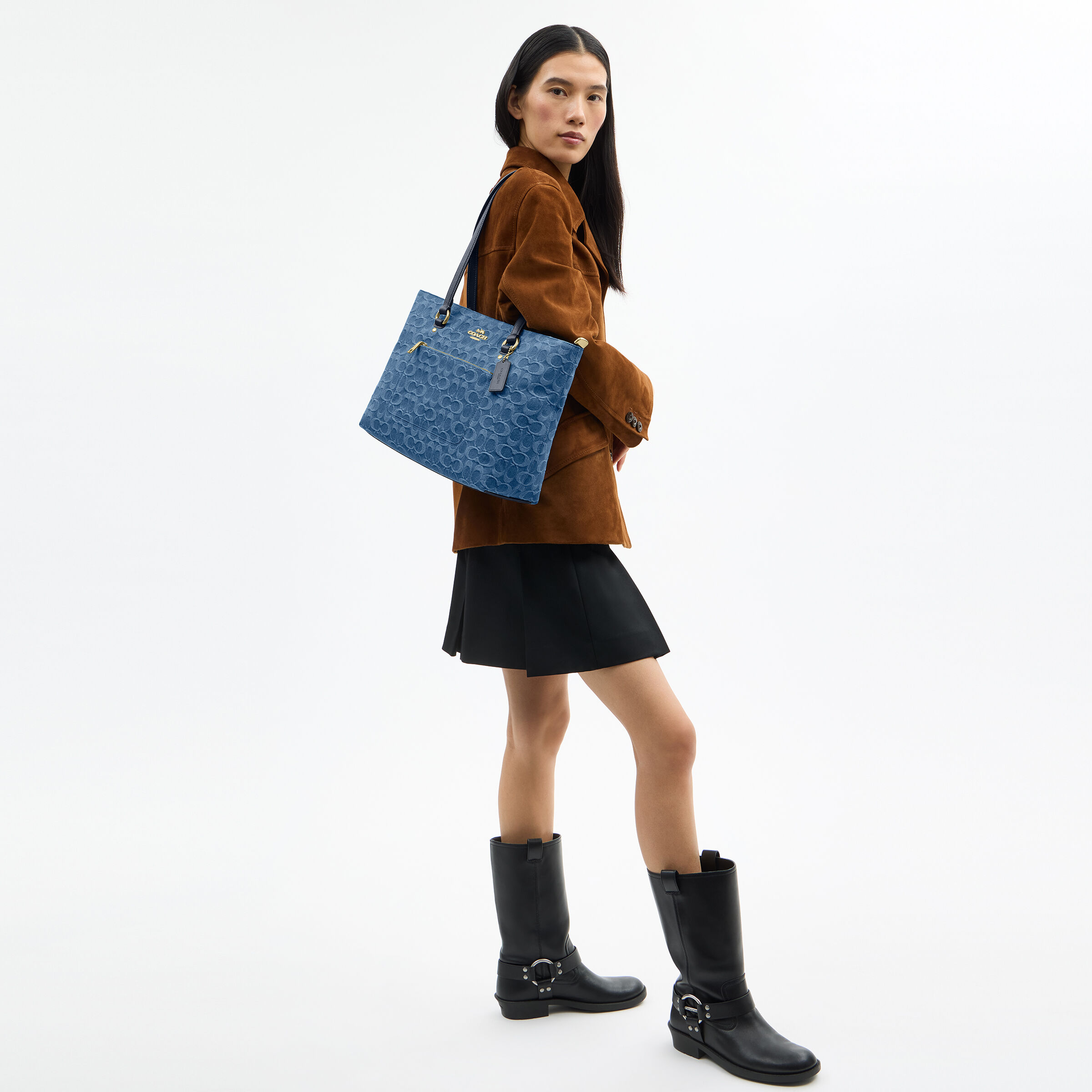 Buy COACH Station Tote Bag In Signature Denim Blue Online in UAE