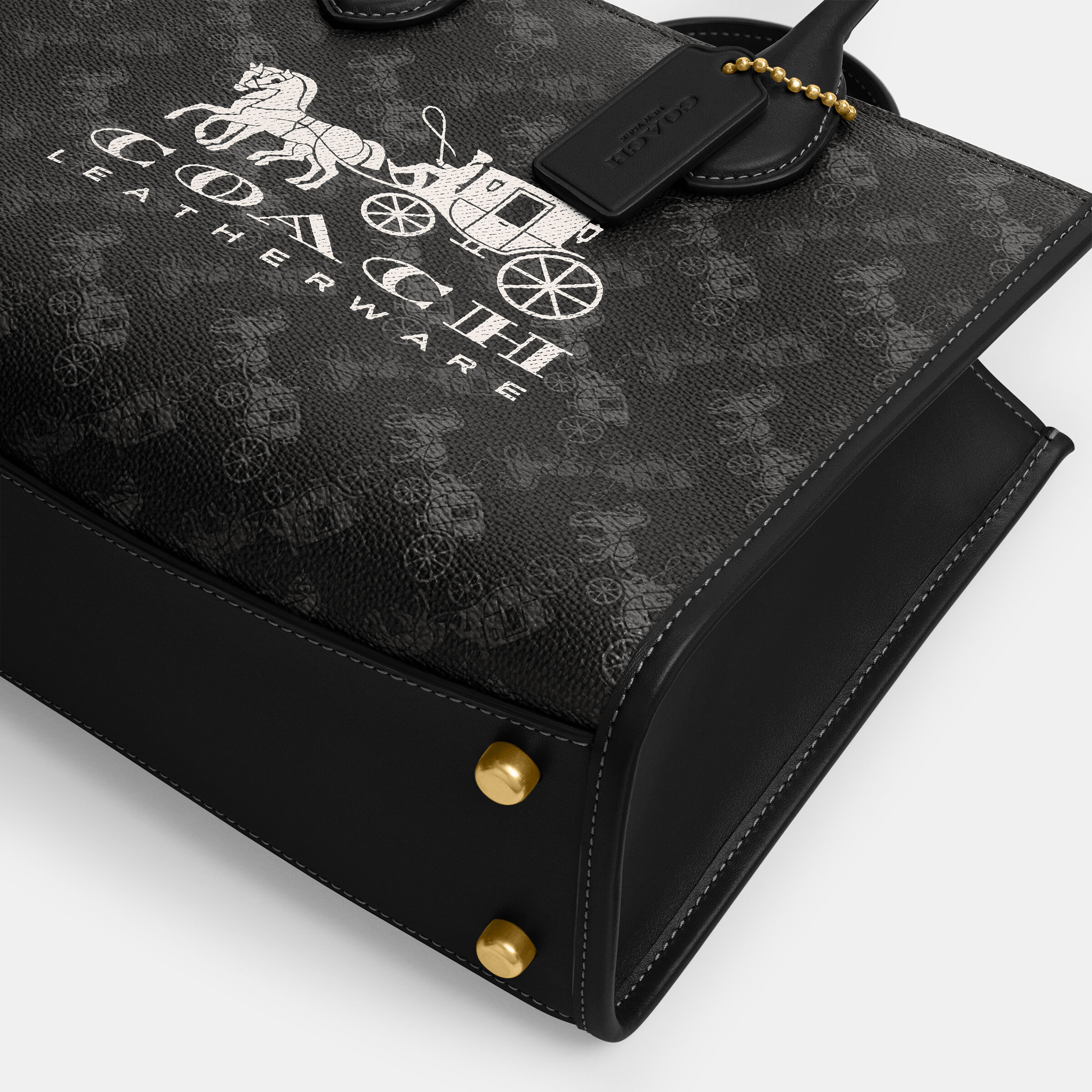 Buy COACH Ace Tote 26 With Horse And Carriage Print Black Online