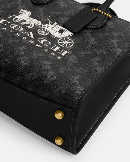 Buy COACH Ace Tote 26 With Horse And Carriage Print Black Online 