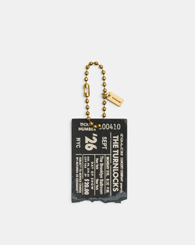 Leather Black The Turnlocks Concert Ticket Bag Charm
