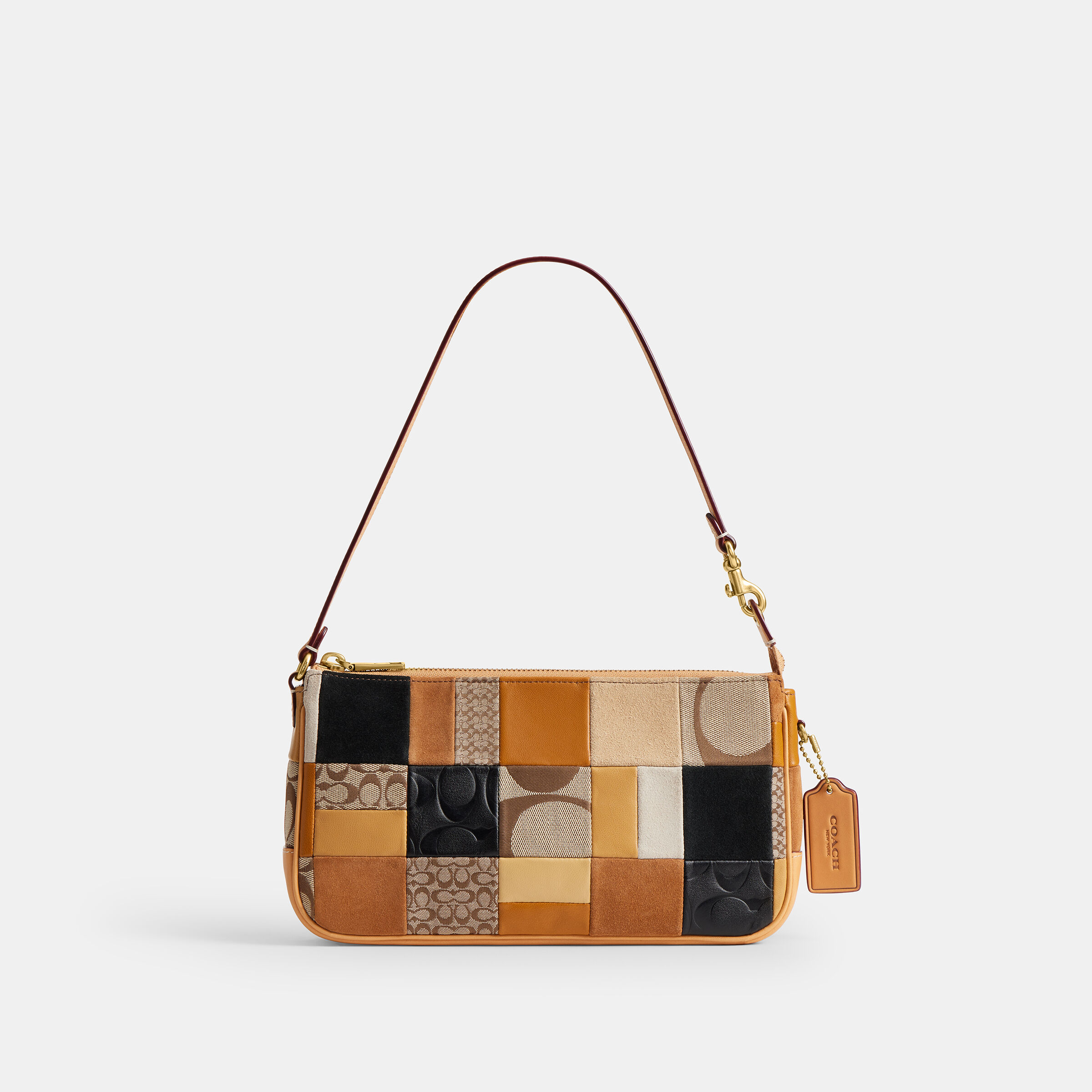 バッグ COACH Limited Edition Patchwork Shoulder Buy COACH Patchwork Leather Plaza Bag 25 Brown Online in UAE