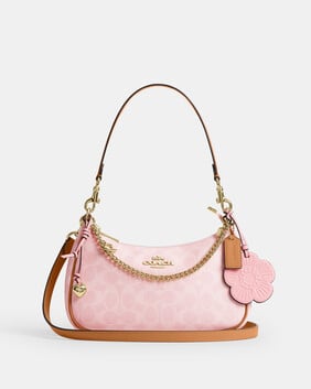 Teri Shoulder Bag In Signature Canvas With Charms