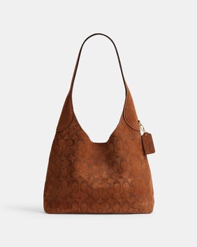 Brooklyn Shoulder Bag 28 In Signature Suede