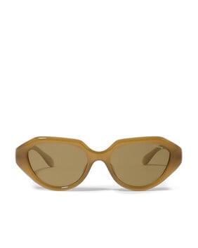 Irreg Frame Sculpted C Logo Temple Sunglasses