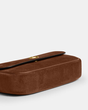 Suede Brook Flap Chain Bag