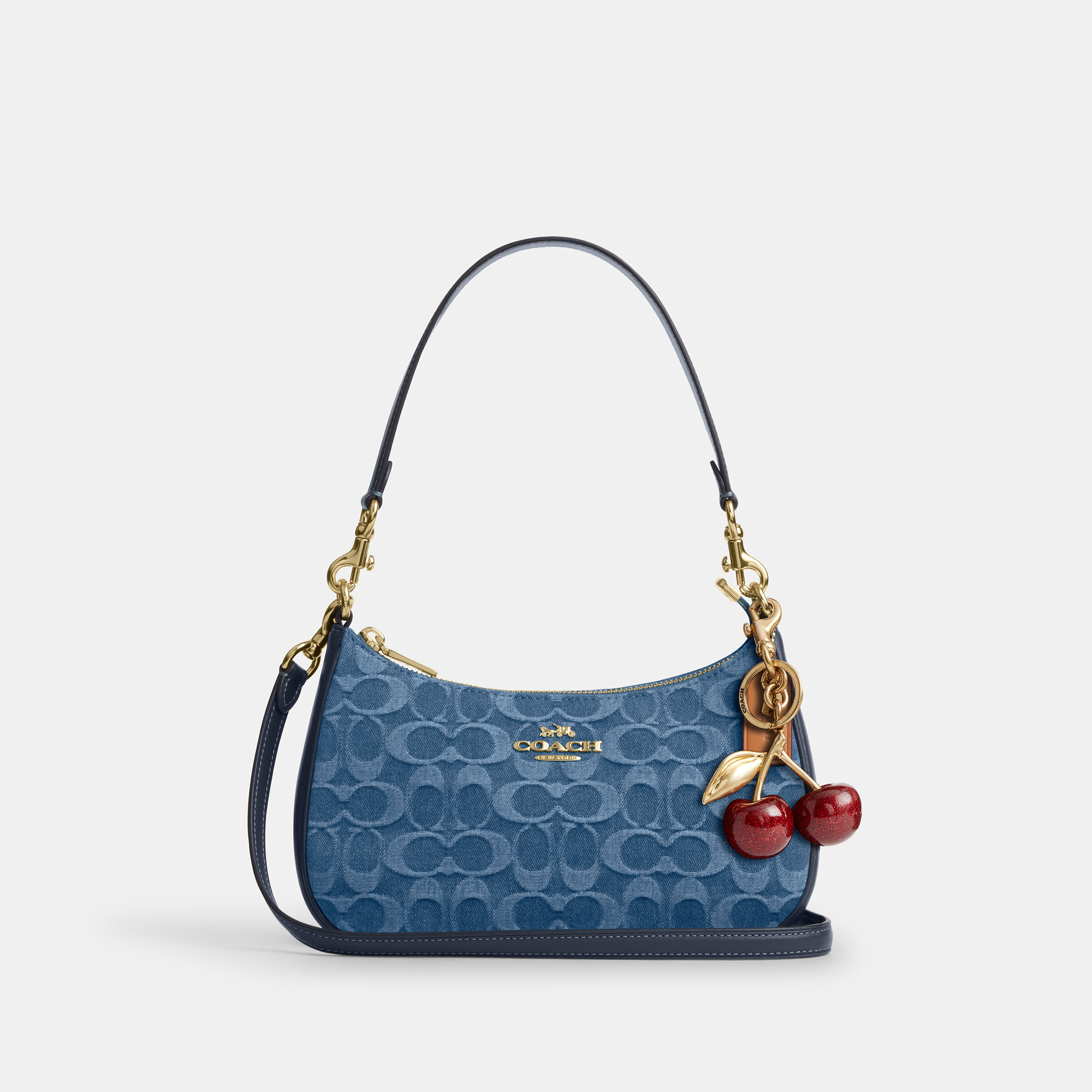 Buy COACH Teri Shoulder Bag In Denim Signature Blue Online in UAE