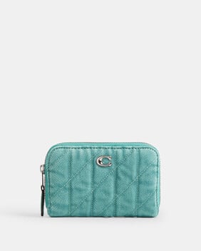 Essential Small Zip Around Card Case With Quilting