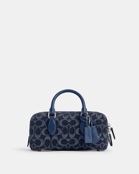 Bowery Satchel 22 In Signature Denim