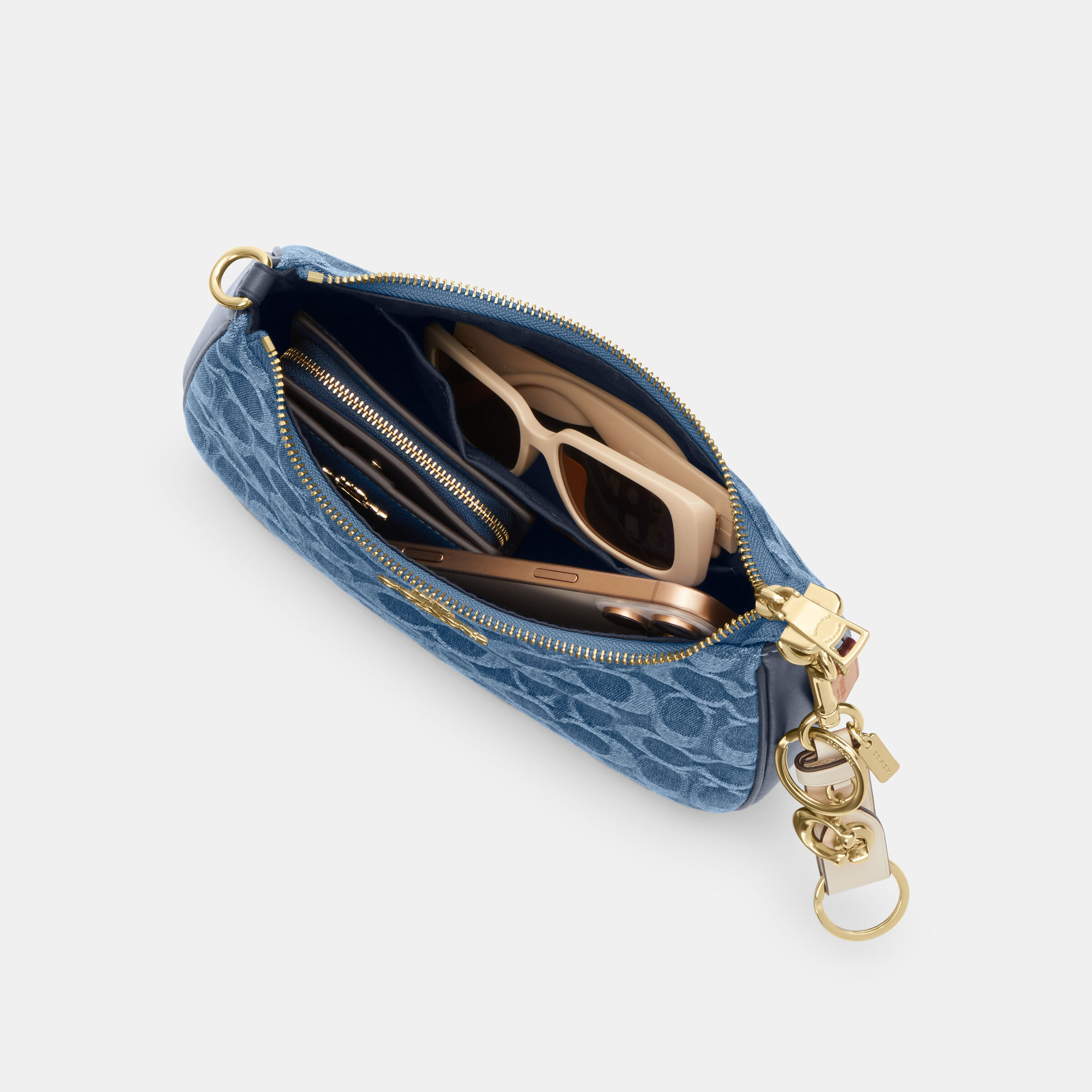 Buy COACH Teri Shoulder Bag In Denim Signature Blue Online in UAE