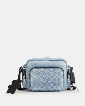 Fletcher Crossbody Bag In Loved Signature Denim