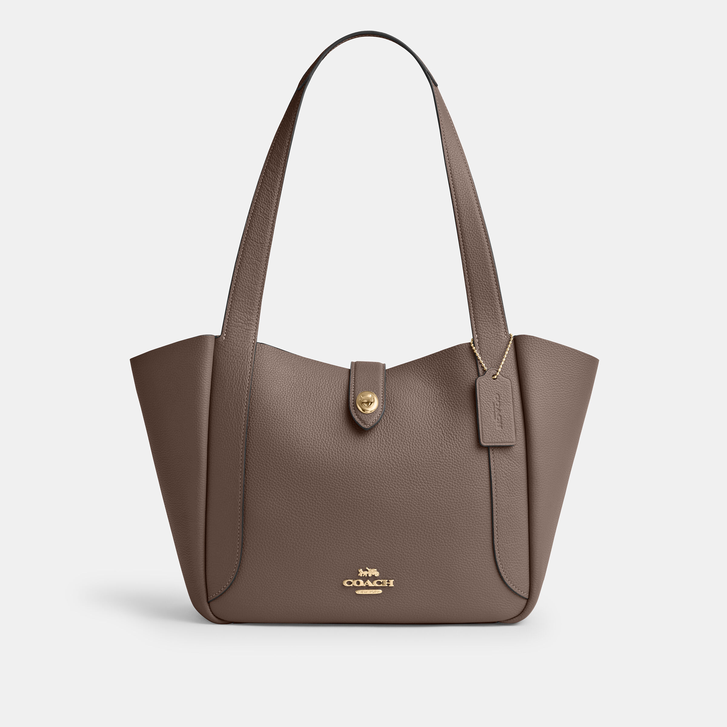 Buy COACH Hadley Turnlock Tote Bag Brown Online in UAE