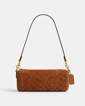 Barrel Bag In Signature Suede