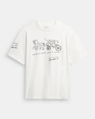 Heritage Sketch Print Relaxed T-shirt In Organic Cotton