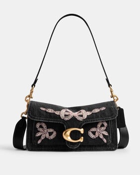 Tabby Shoulder Bag 26 With Beaded Bows