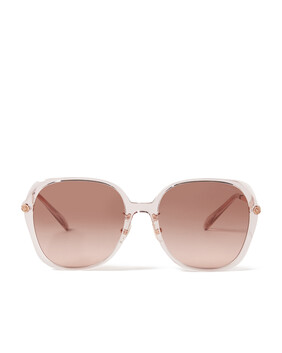 Sculpted Tea Rose Round Sunglasses