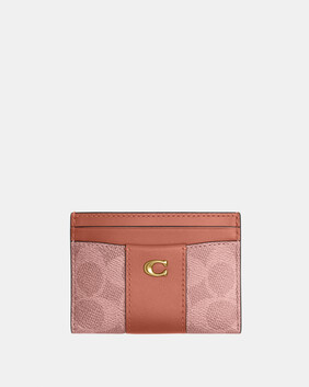 حافظة بطاقات ايسنشال قماش قنب محفور بشعار الماركة