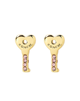Heart Key Stud Earrings