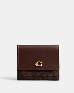 Mila Small Flap Wallet In Signature Canvas