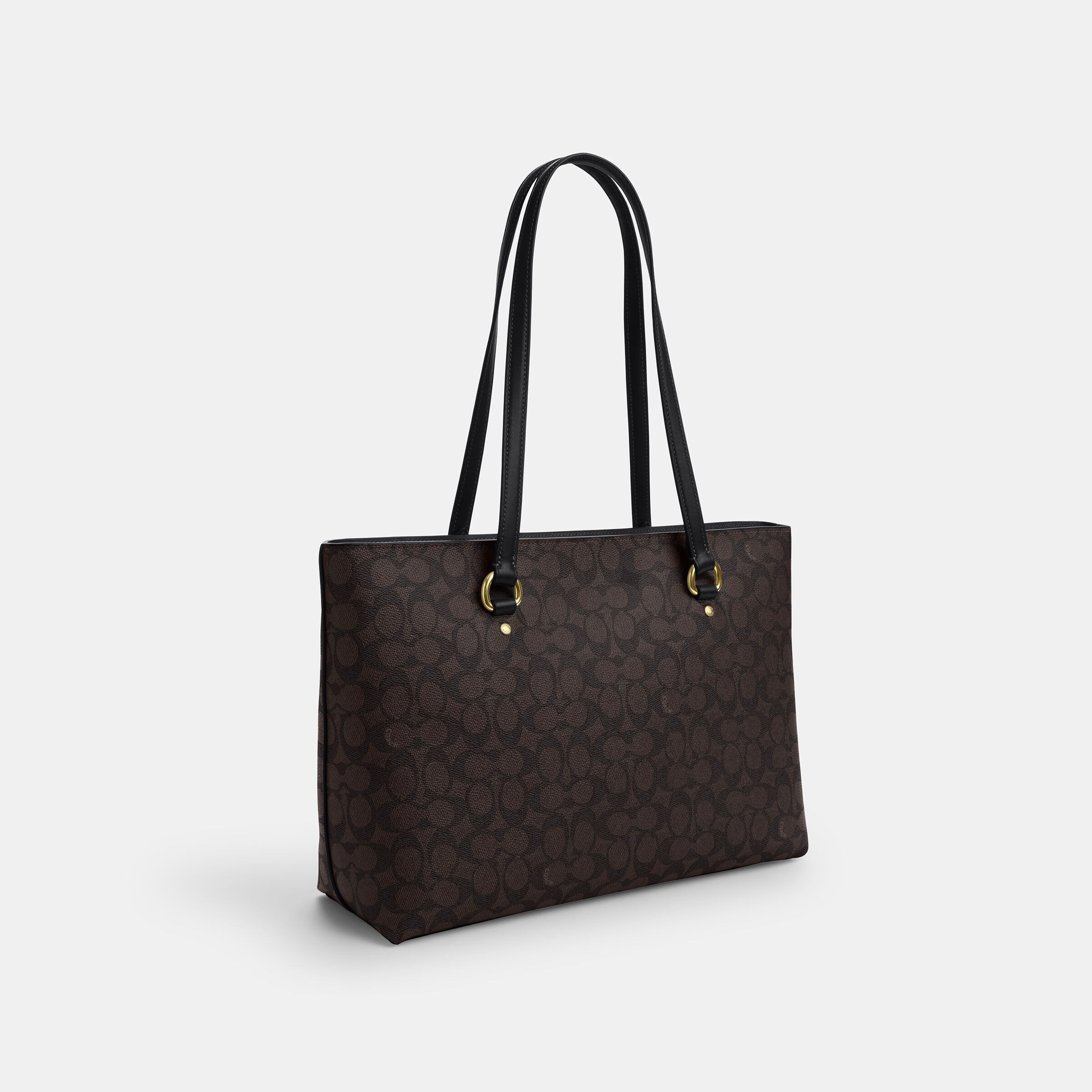 バッグ COACH Signature Canvas Tassel Bag Black Buy COACH Station Tote Bag In Signature Canvas DARK BROWN Online