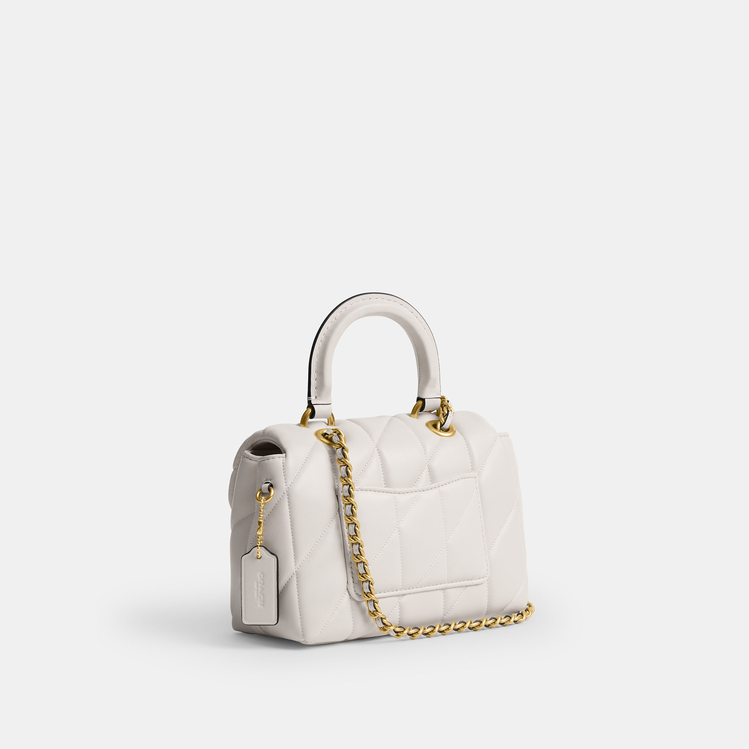 Buy COACH Tabby Top Handle Bag With Quilting WHITE Online in UAE