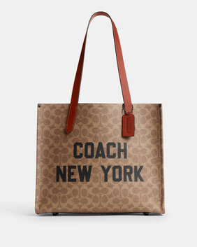 Relay Tote Bag 34 In Signature Canvas With Coach Graphic